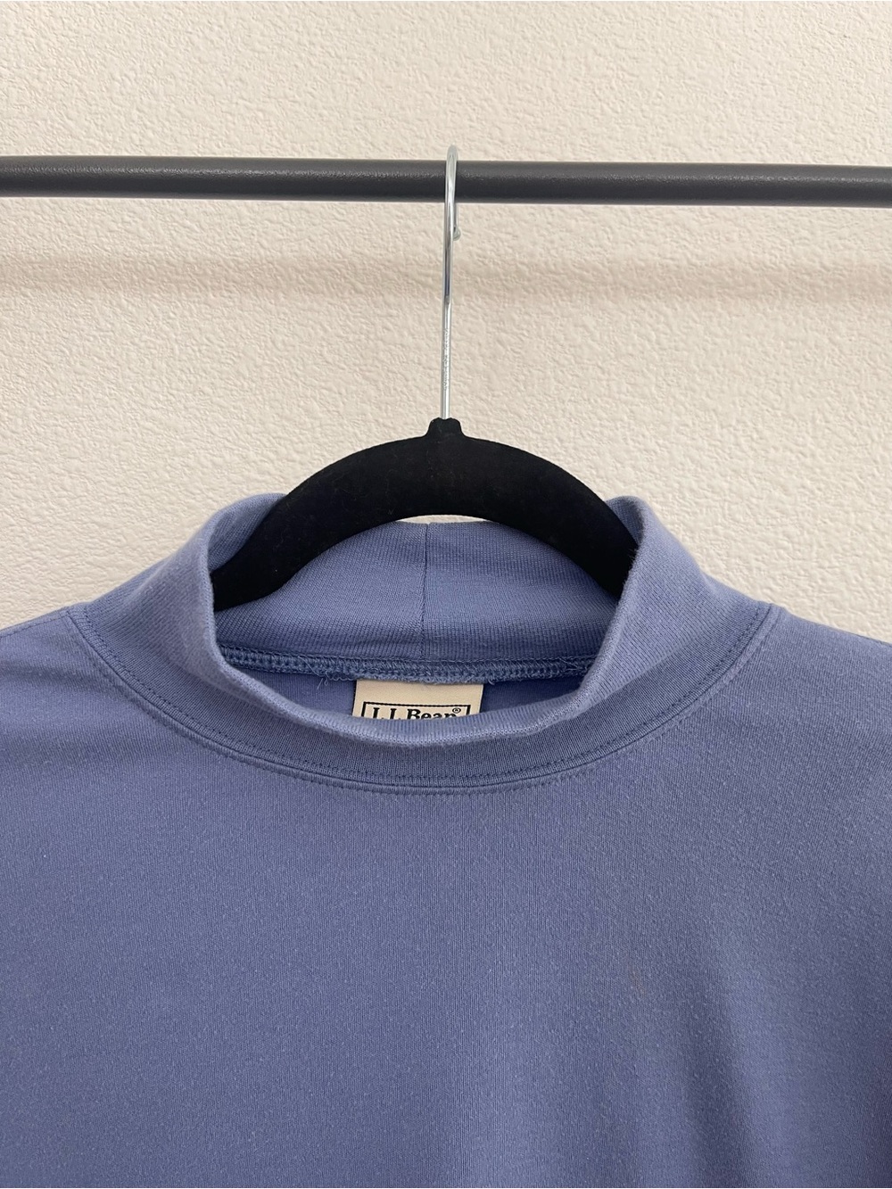 Light Blue Mock Neck Long Sleeve Top - L.L. Bean